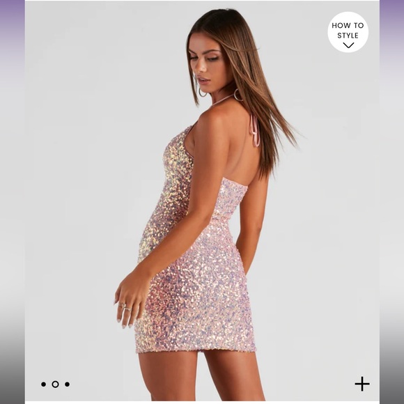 Sequin pink dress - Picture 2 of 3